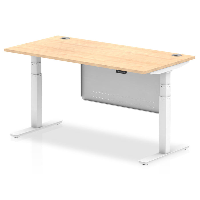 OE - Air Height Adjustable Desk with Cable Ports with Steel Modesty Panel