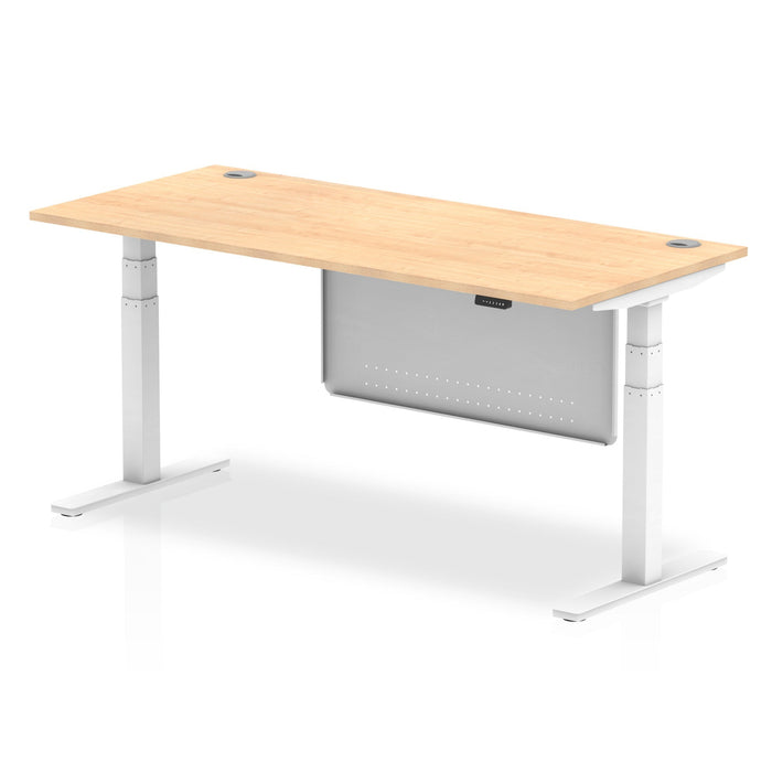 OE - Air Height Adjustable Desk with Cable Ports with Steel Modesty Panel