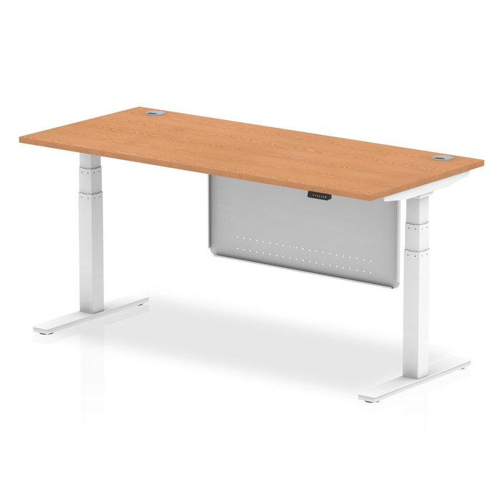 OE - Air Height Adjustable Desk with Cable Ports with Steel Modesty Panel