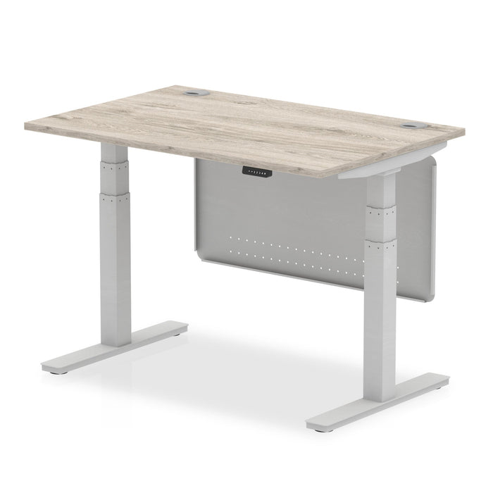 OE - Air Height Adjustable Desk with Cable Ports with Steel Modesty Panel