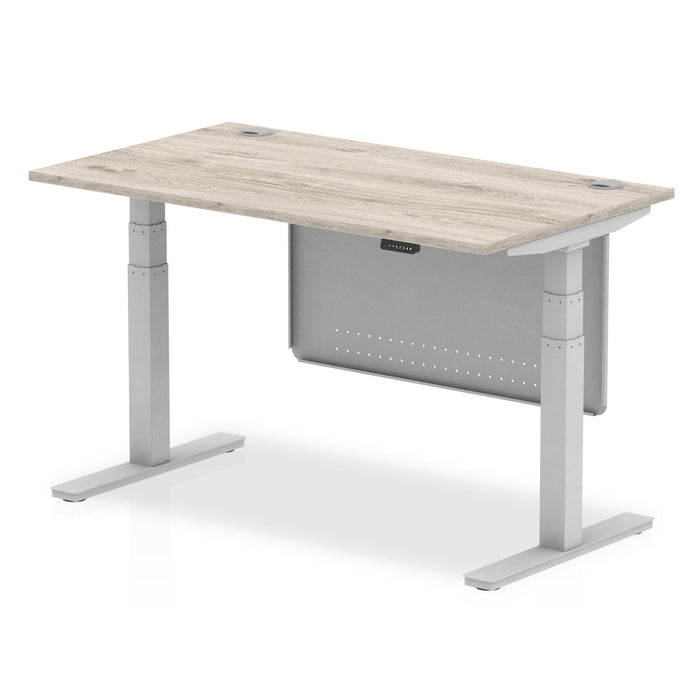 OE - Air Height Adjustable Desk with Cable Ports with Steel Modesty Panel