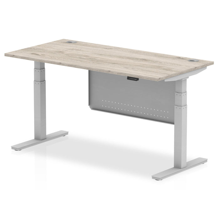 OE - Air Height Adjustable Desk with Cable Ports with Steel Modesty Panel