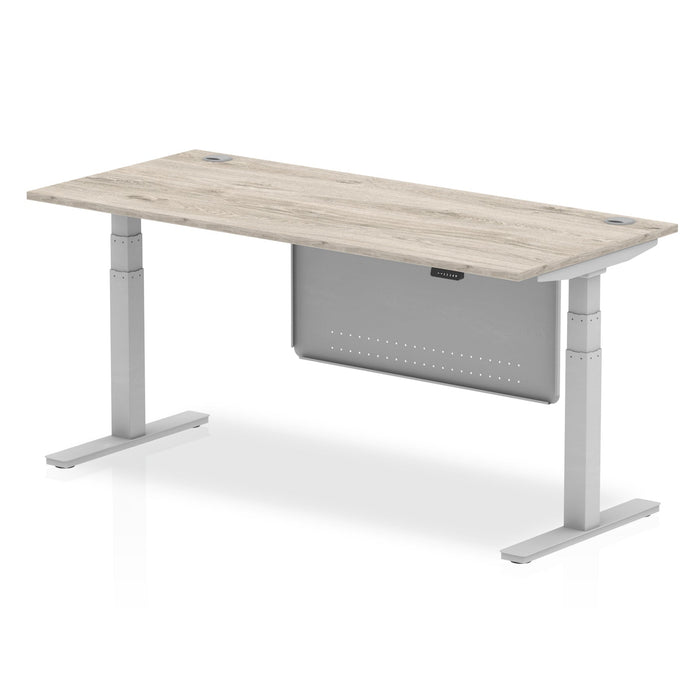 OE - Air Height Adjustable Desk with Cable Ports with Steel Modesty Panel
