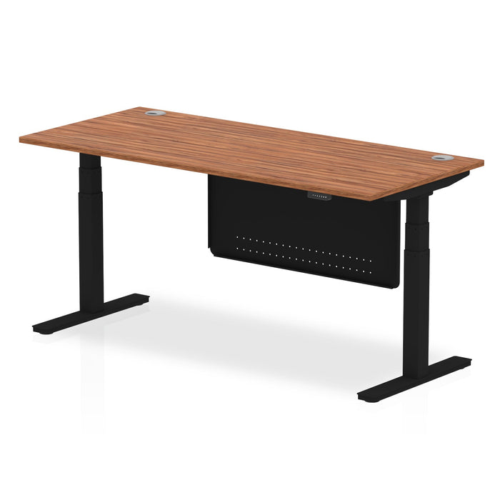OE - Air Height Adjustable Desk with Cable Ports with Steel Modesty Panel