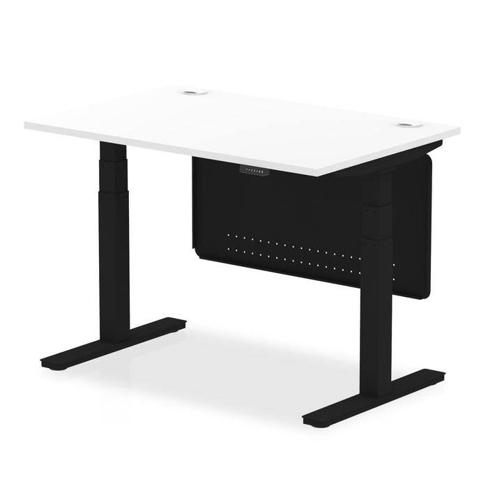 OE - Air Height Adjustable Desk with Cable Ports with Steel Modesty Panel
