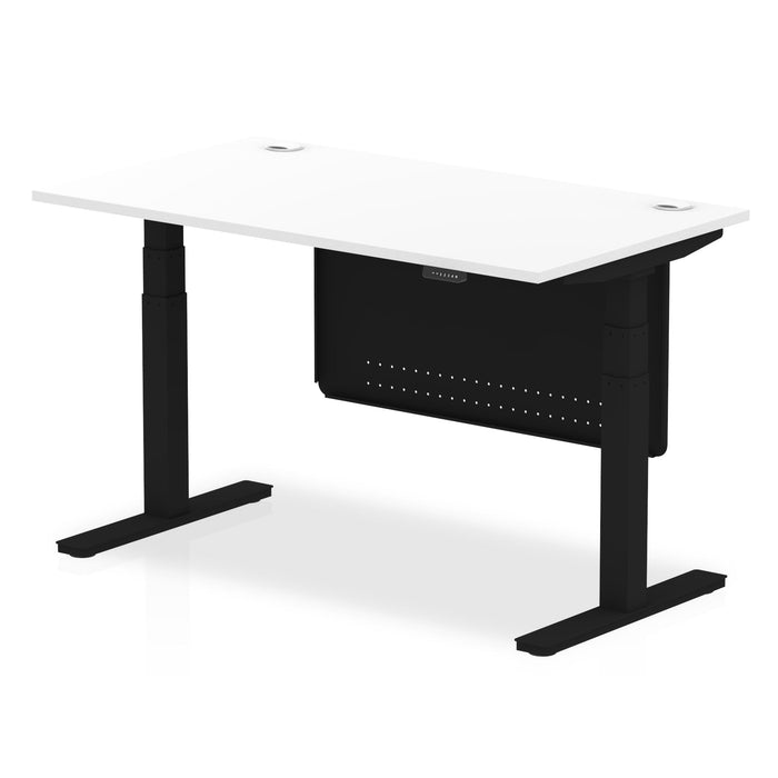 OE - Air Height Adjustable Desk with Cable Ports with Steel Modesty Panel