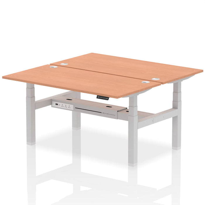 Air Back-to-Back Height Adjustable Bench Desk - 2 Person