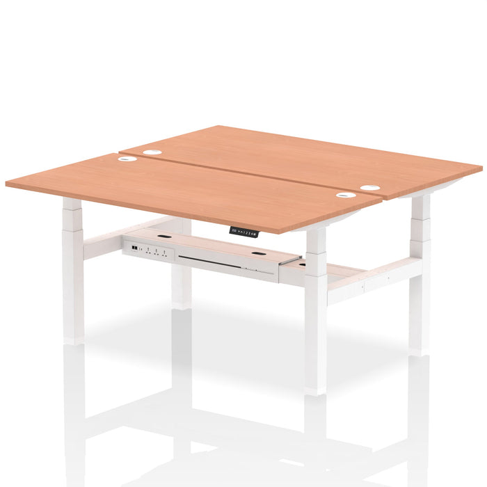 Air Back-to-Back Height Adjustable Bench Desk - 2 Person