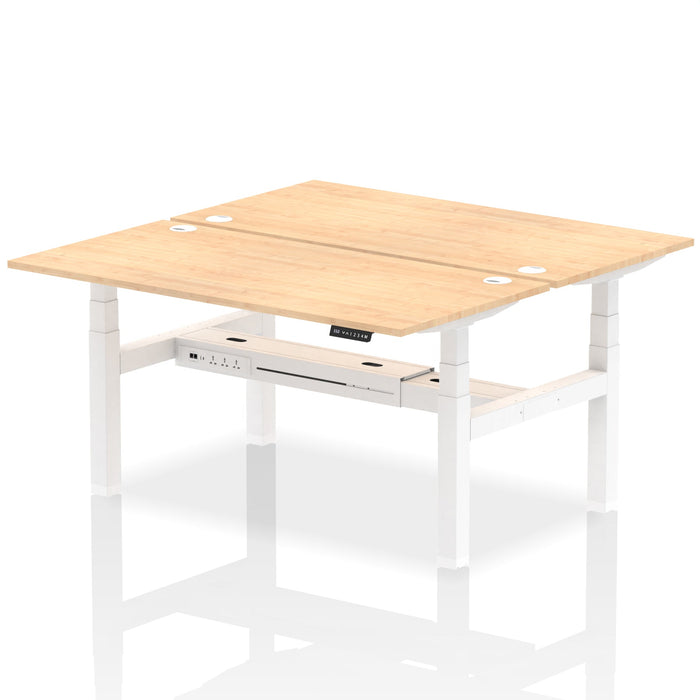 Air Back-to-Back Height Adjustable Bench Desk - 2 Person