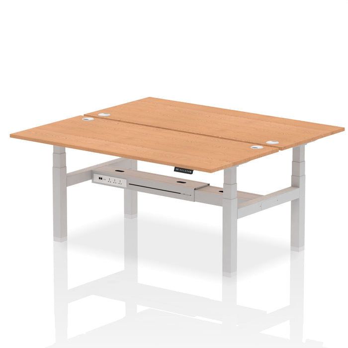 Air Back-to-Back Height Adjustable Bench Desk - 2 Person