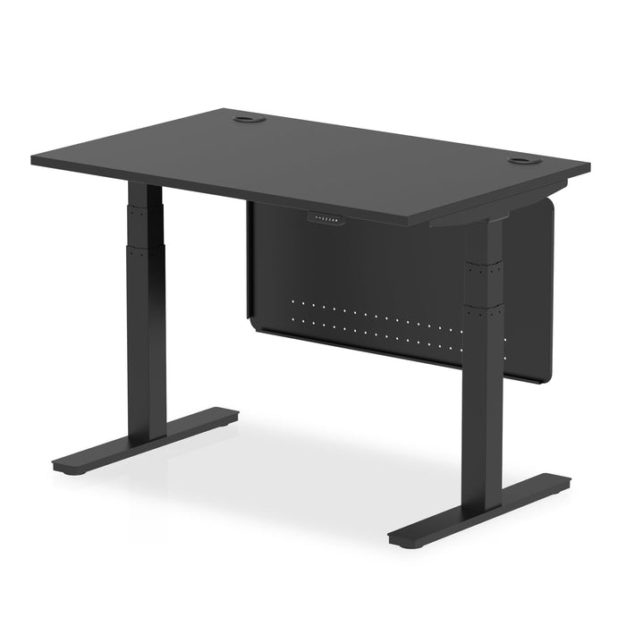 OE - Air Height Adjustable Desk with Cable Ports with Steel Modesty Panel