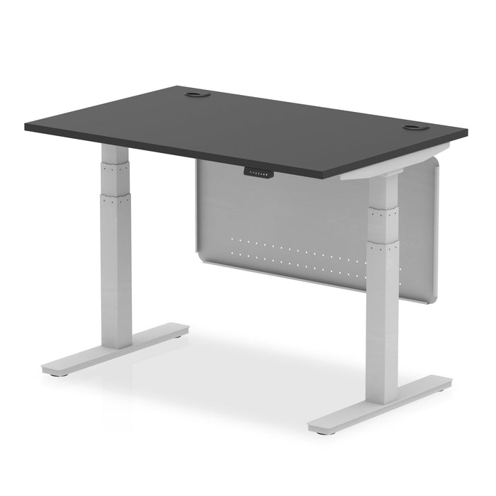 OE - Air Height Adjustable Desk with Cable Ports with Steel Modesty Panel