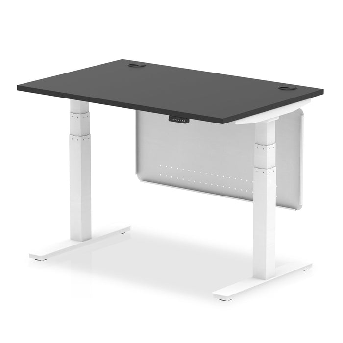 Air Height Adjustable Desk With Cable Ports With Steel Modesty Panel