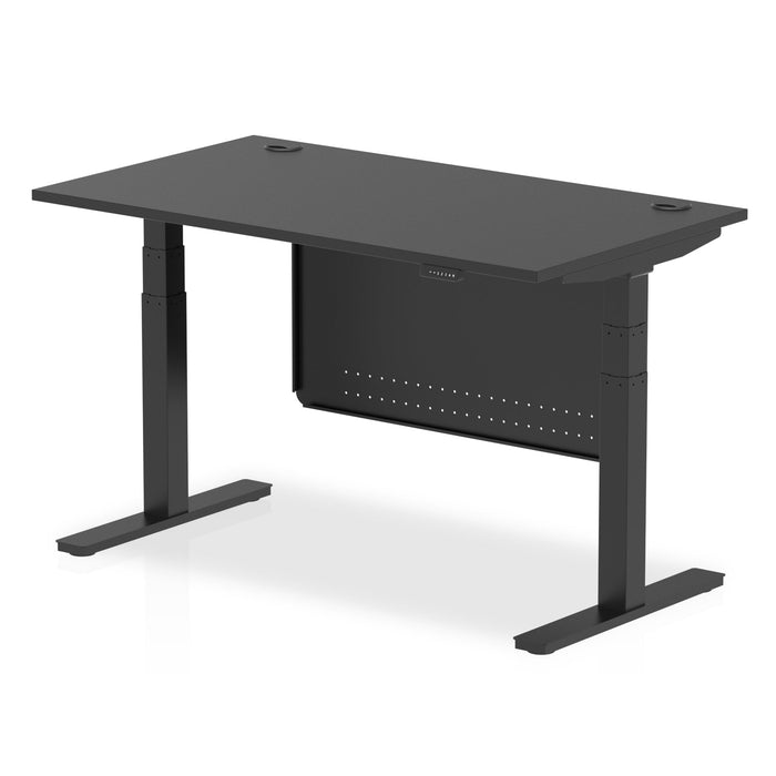 Air Height Adjustable Desk With Cable Ports With Steel Modesty Panel