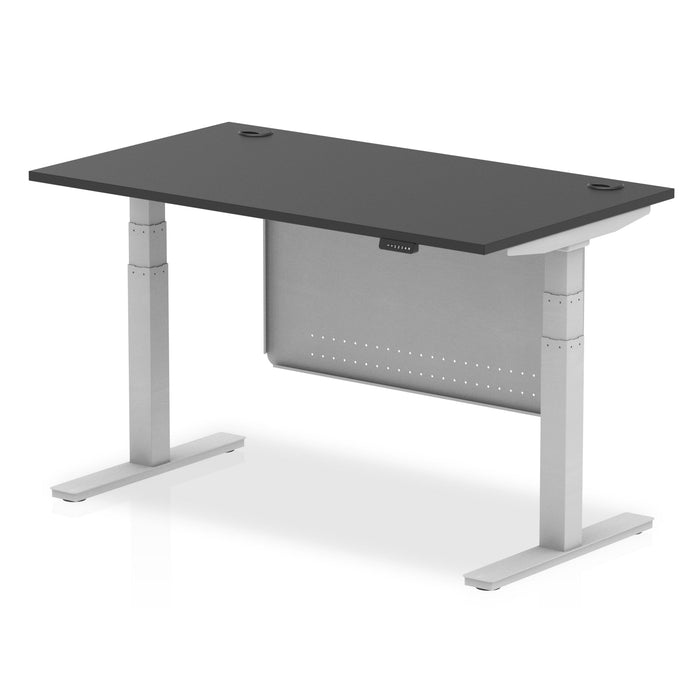 OE - Air Height Adjustable Desk with Cable Ports with Steel Modesty Panel
