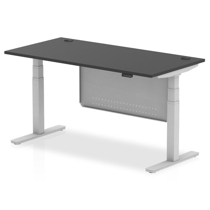 OE - Air Height Adjustable Desk with Cable Ports with Steel Modesty Panel