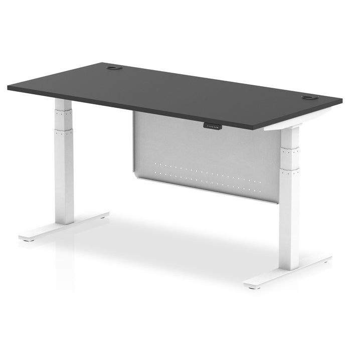 OE - Air Height Adjustable Desk with Cable Ports with Steel Modesty Panel