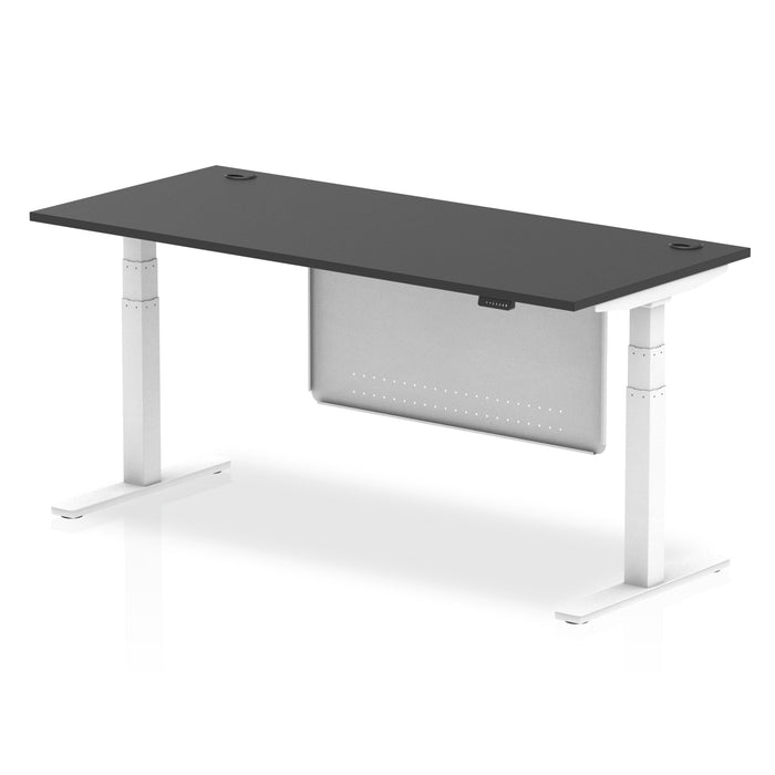 Air Height Adjustable Desk With Cable Ports With Steel Modesty Panel