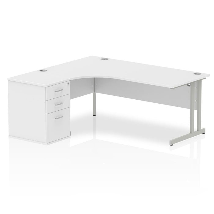 OE - Impulse 1800mm Cantilever Left Crescent Desk Workstation