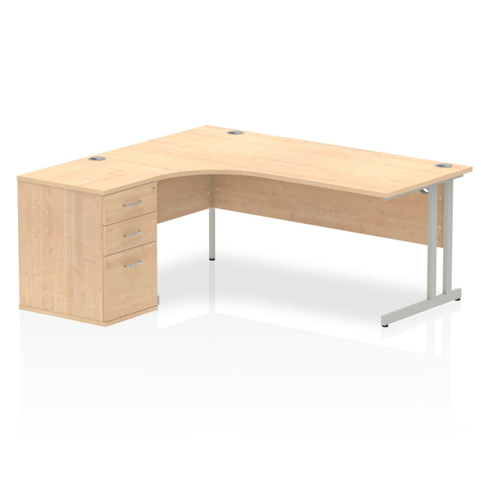 OE - Impulse 1800mm Cantilever Left Crescent Desk Workstation