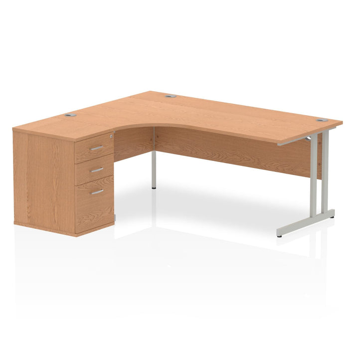 OE - Impulse 1800mm Cantilever Left Crescent Desk Workstation
