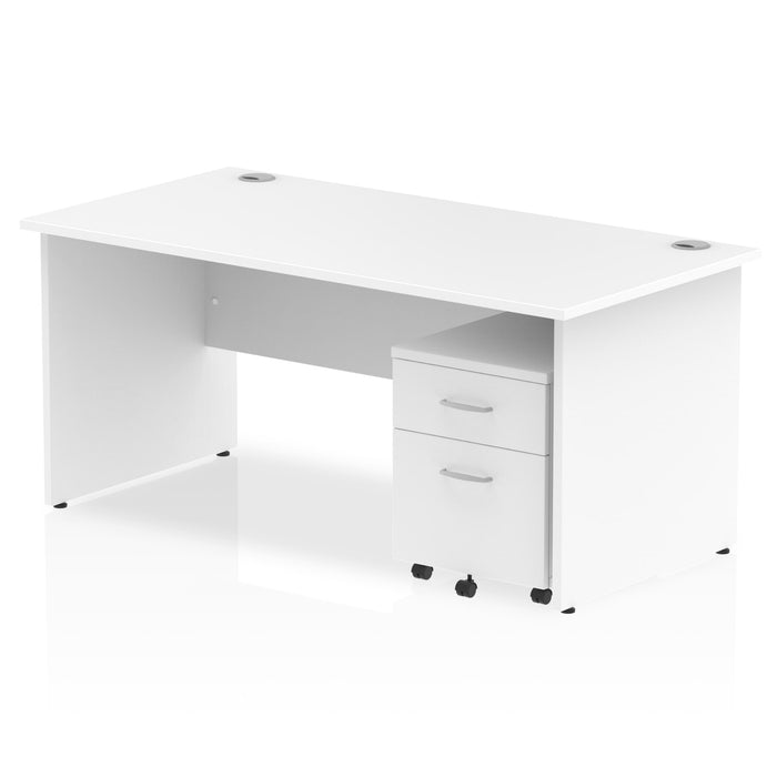OE - Impulse Panel End Straight Desk With Mobile Pedestal