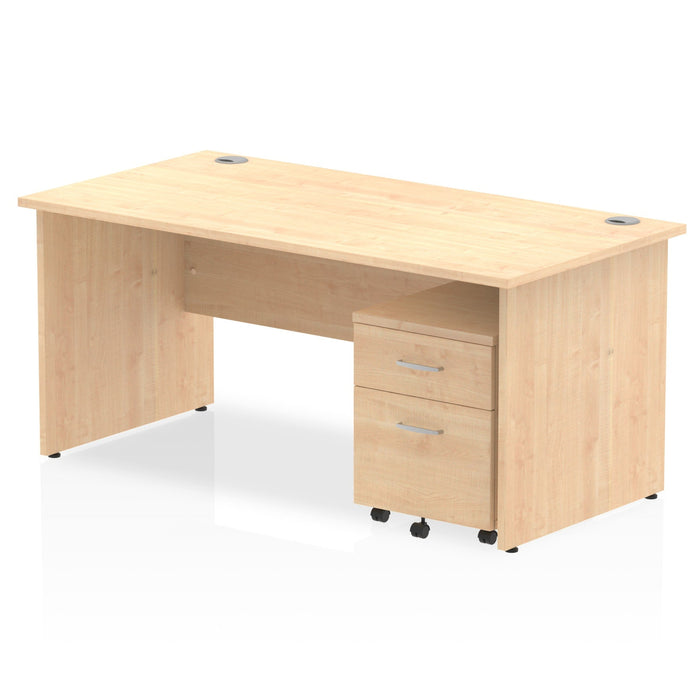 OE - Impulse Panel End Straight Desk With Mobile Pedestal