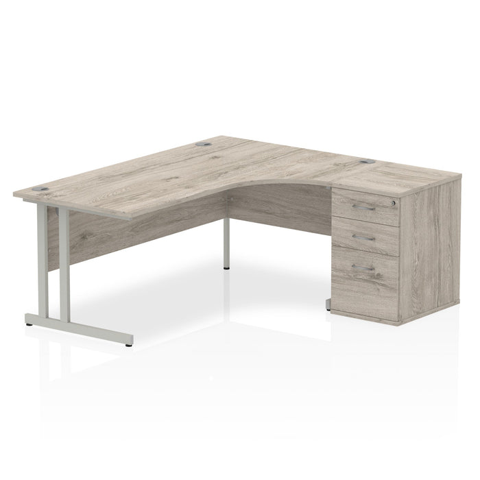 Impulse 1800mm Cantilever Right Crescent Desk Workstation