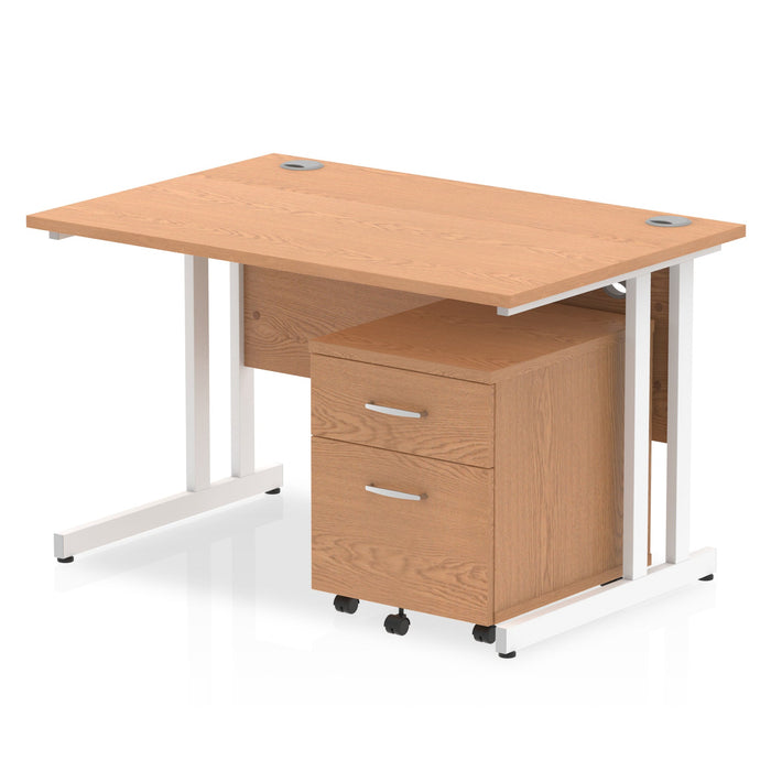 EE - Impulse 1200mm Cantilever Straight Desk With Mobile Pedestal