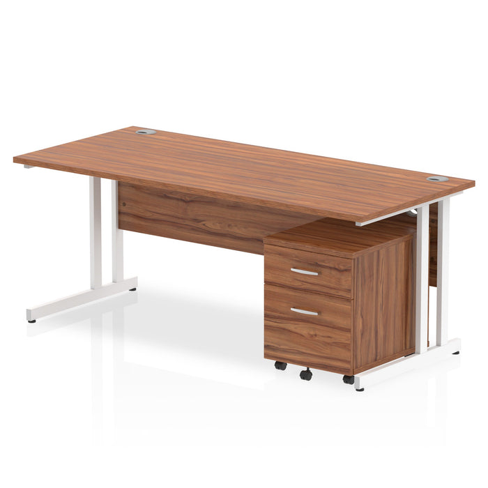 EE - Impulse 1800mm Cantilever Straight Desk With Mobile Pedestal