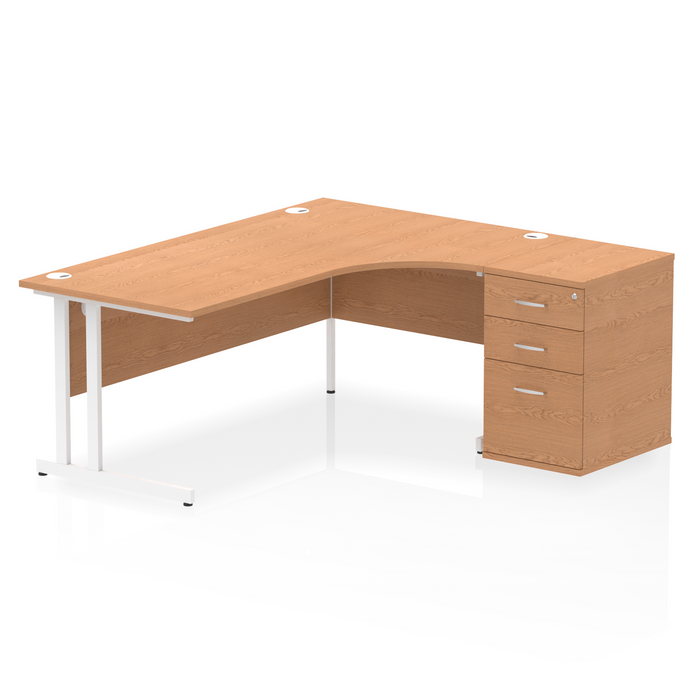 Impulse 1800mm Cantilever Right Crescent Desk Workstation