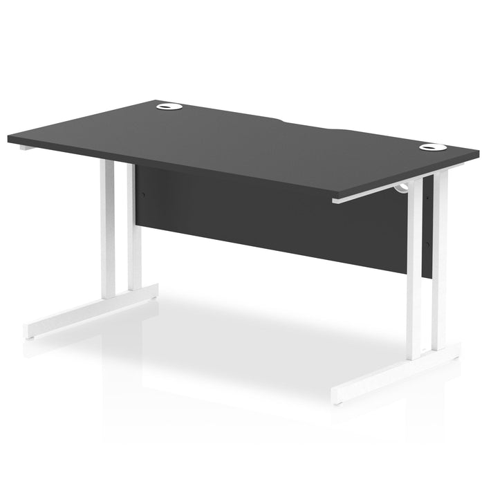 Impulse Black Series 1400mm Straight Desk Cantilever Leg