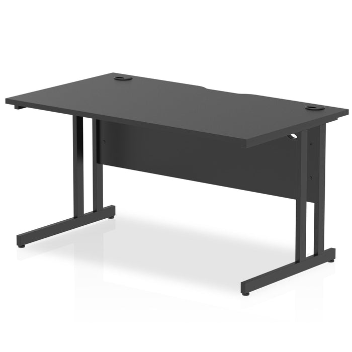 Impulse Black Series 1400mm Straight Desk Cantilever Leg