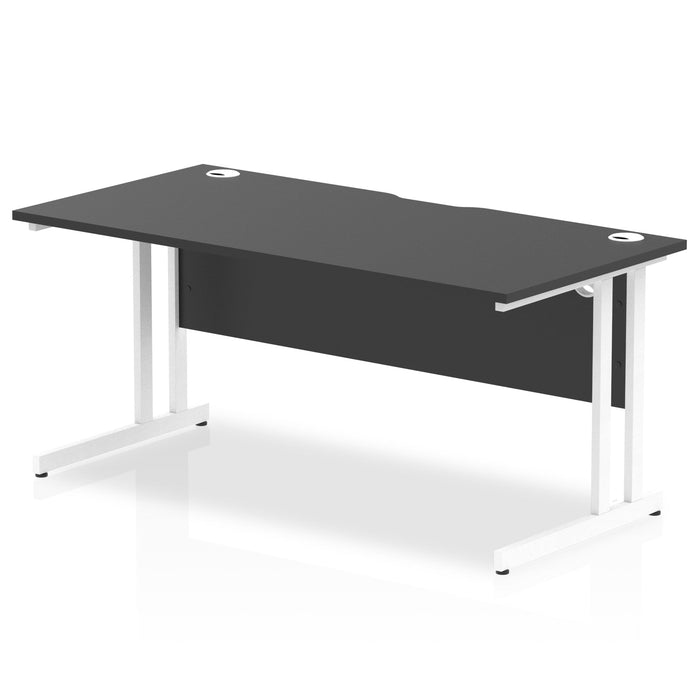 Impulse Black Series 1600mm Straight Desk Cantilever Leg