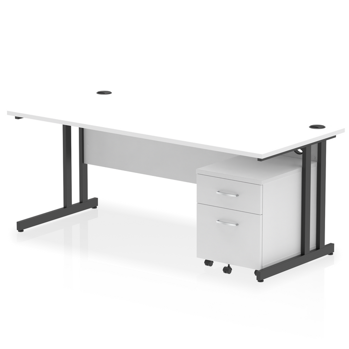 OE - Impulse 1800mm Cantilever Straight Desk With Mobile Pedestal