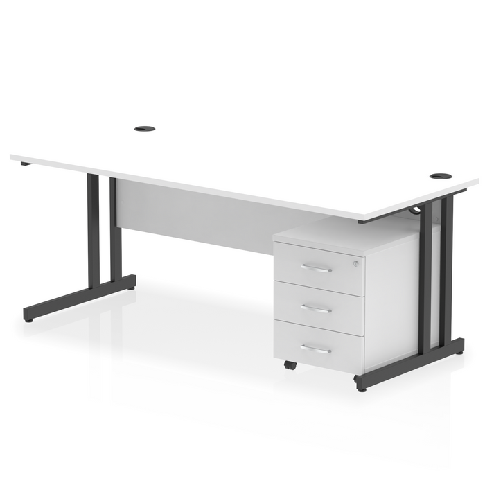 OE - Impulse 1800mm Cantilever Straight Desk With Mobile Pedestal