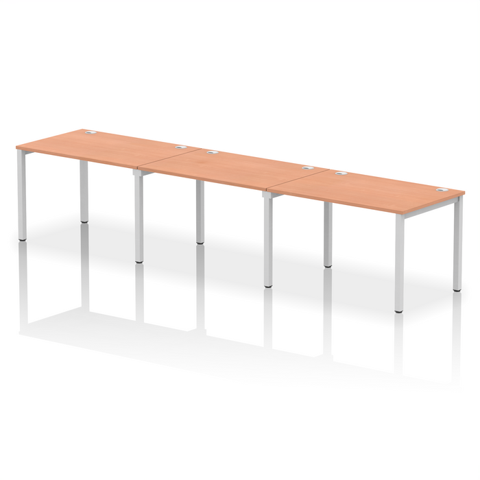 Impulse Single Row Bench Desk - 3 Person