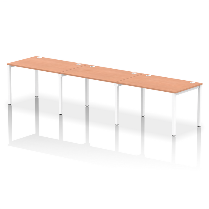 Impulse Single Row Bench Desk - 3 Person