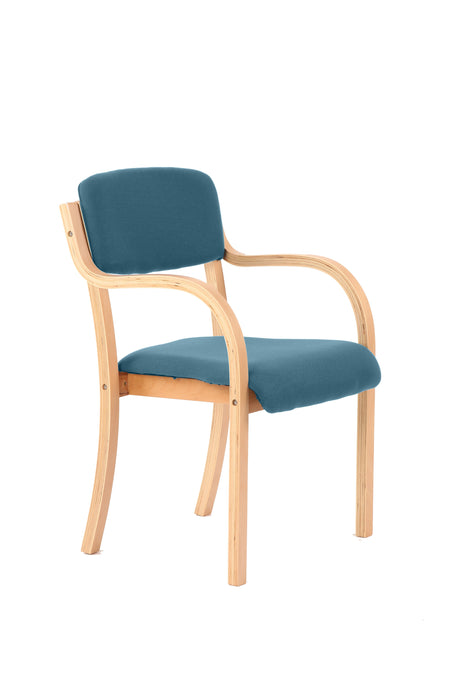 Madrid Wooden Frame Visitor Chair with Arms