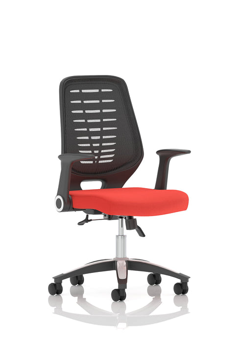 Relay Medium Mesh Back Task Operator Office Chair with Arms