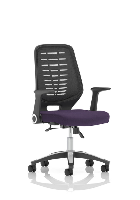 Relay Medium Mesh Back Task Operator Office Chair with Arms