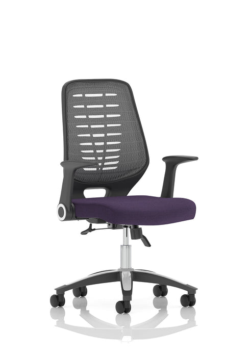 Relay Medium Mesh Back Task Operator Office Chair with Arms