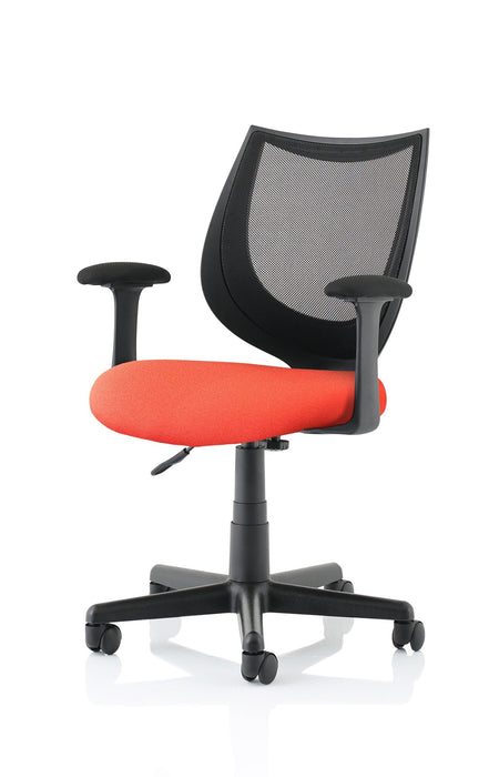 Camden Medium Back Black Mesh Task Operator Office Chair With Arms