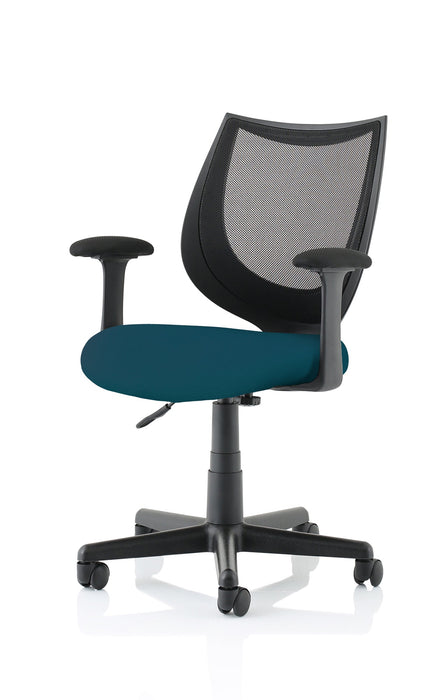 Camden Medium Back Black Mesh Task Operator Office Chair With Arms