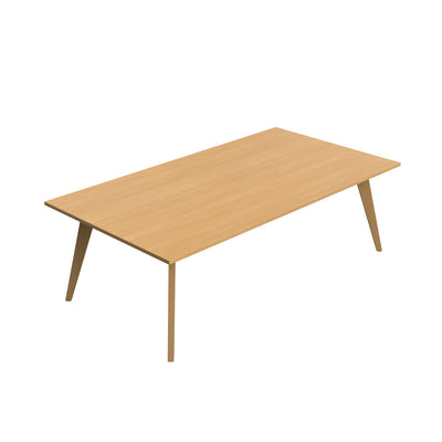 LUX Rectangular Veneer Meeting Table: 1400mm Deep | 2600 X 1400 | Unlimited