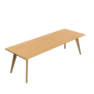 LUX Rectangular Veneer Meeting Table: 1000mm Deep | 2800 X 1000 | Unlimited
