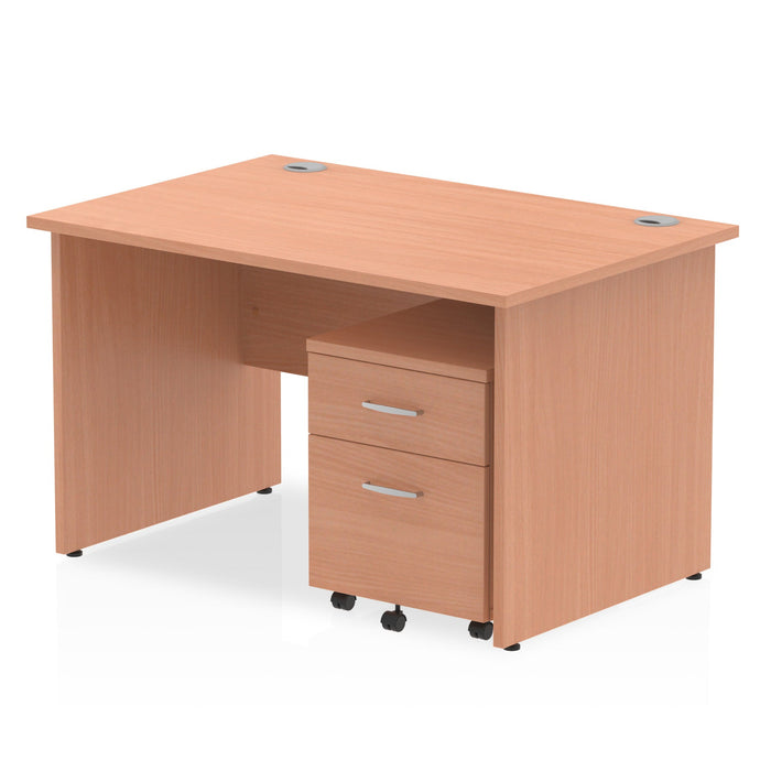 EE - Impulse Panel End Straight Desk With Mobile Pedestal