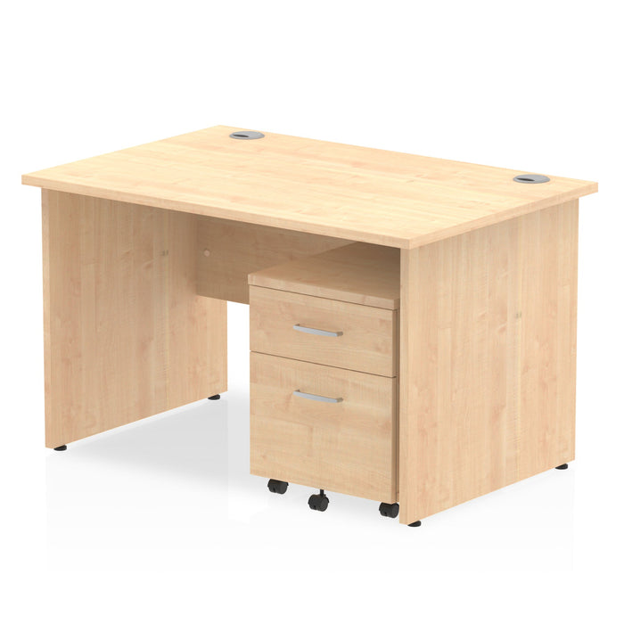 OE - Impulse Panel End Straight Desk With Mobile Pedestal