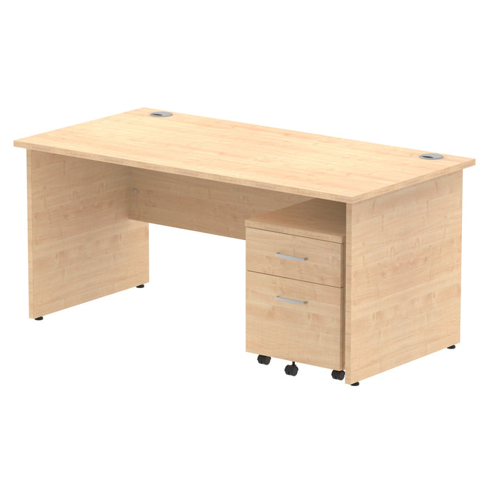 EE - Impulse Panel End Straight Desk With Mobile Pedestal