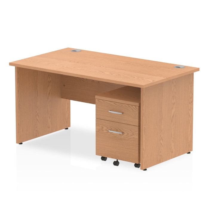 OE - Impulse Panel End Straight Desk With Mobile Pedestal